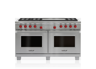 Wolf Legacy Model - 60&quot; Dual Fuel Range - 6 Burners and Infrared Dual Griddle DF606DG