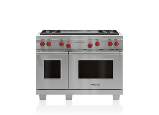 Wolf Legacy Model - 48&quot; Dual Fuel Range - 4 Burners and Infrared Dual Griddle DF484DG