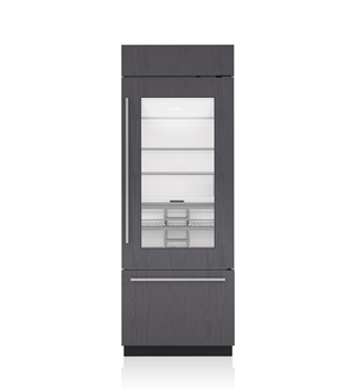 Sub-Zero Réfrigérateur à congélateur inférieur Classic 76 cm (30 po) avec porte en verre - prêt à l'installation d'un panneau CL3050UG/O
