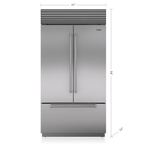 42" Classic French Door Refrigerator/Freezer BI42UFD/S SubZero