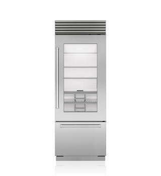 Sub-Zero 30&quot; Classic Over-and-Under Refrigerator/Freezer with Glass Door CL3050UG/S