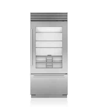 Sub-Zero 36&quot; Classic Over-and-Under Refrigerator/Freezer with Glass Door CL3650UG/S