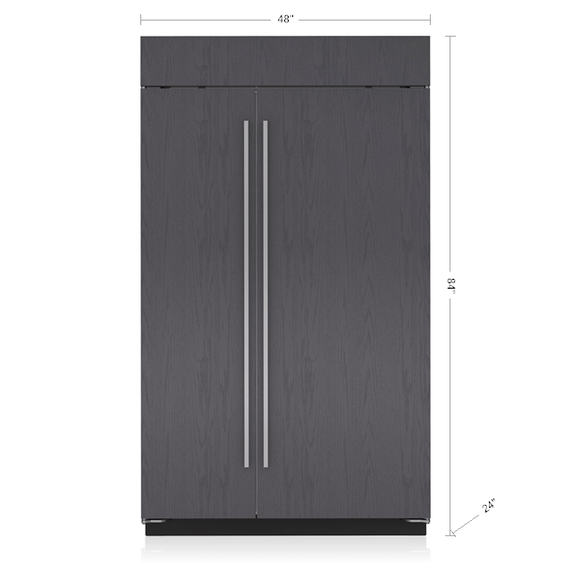 SubZero 48" Classic SidebySide Refrigerator Freezer Panel Ready