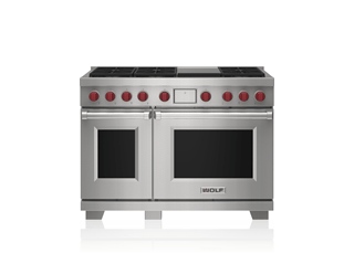Wolf 48&quot; Dual Fuel Range - 6 Burners and Infrared Griddle DF48650G/S/P