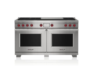 Wolf 60&quot; Dual Fuel Range - 6 Burners and French Top DF60650F/S/P