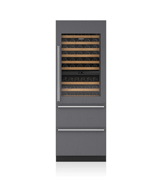 Sub-Zero Legacy Model – 30&quot; Designer Wine Storage with Refrigerator Drawers - Panel Ready IW-30R