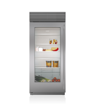 Sub-Zero 36&quot; Classic Glass Door Refrigerator BI-36RG/S