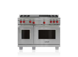 Wolf Legacy Model - 48&quot; Dual Fuel Range - 4 Burners, Infrared Charbroiler and Infrared Griddle DF484CG