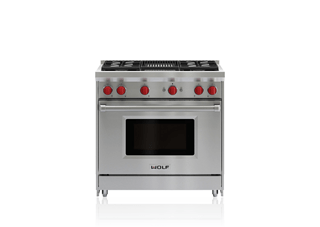 Wolf 36&quot; Gas Range - 4 Burners and Infrared Charbroiler GR364C