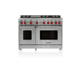 Wolf 48&quot; Gas Range - 6 Burners and Infrared Griddle GR486G