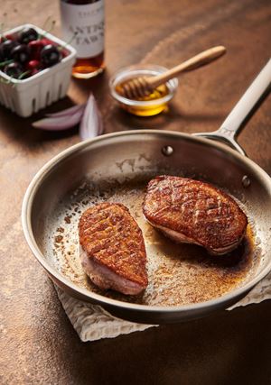 Pan-Sear Duck with Cherry Sauce