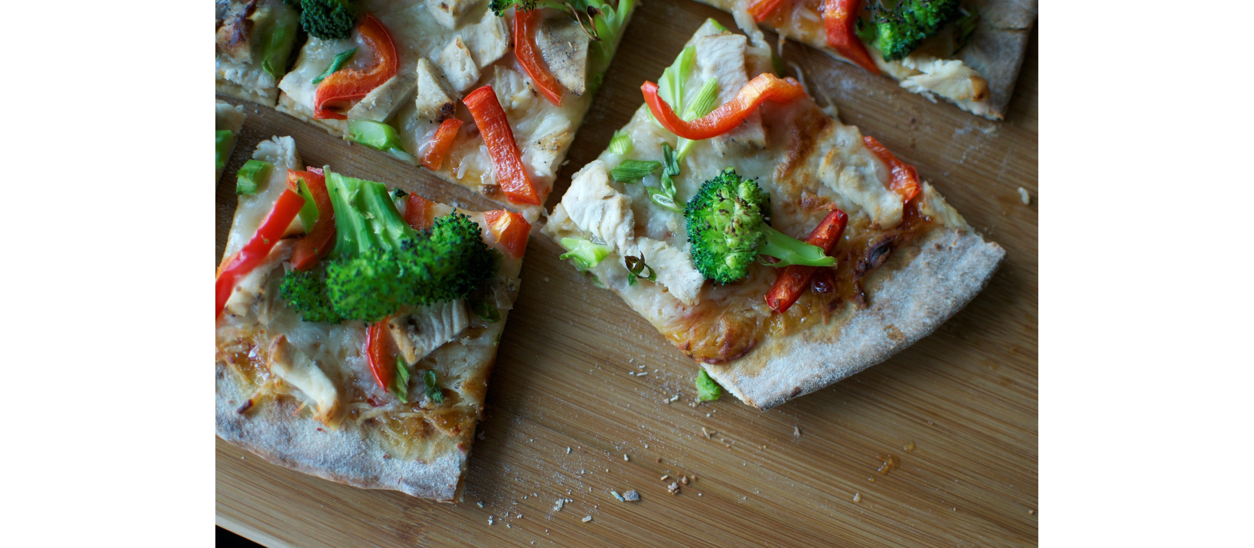 Pizza au poulet thaï
