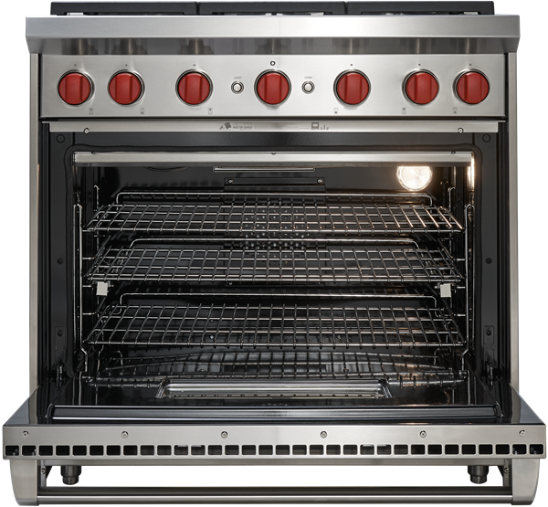 36 In Gas Range Six Burners Convection Oven Wolf Liance 1