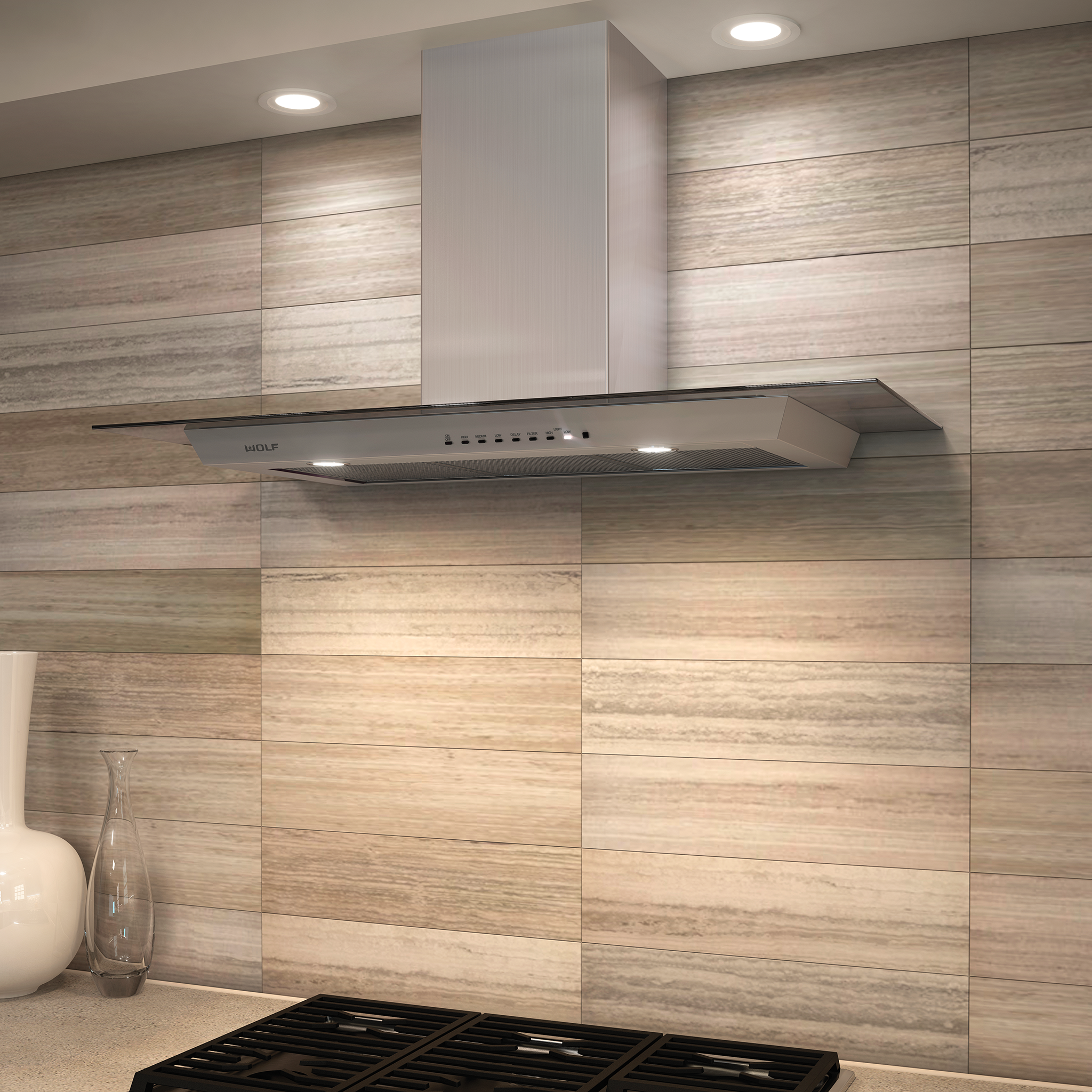 45" Cooktop Wall Hood Glass VW45G Wolf Appliances