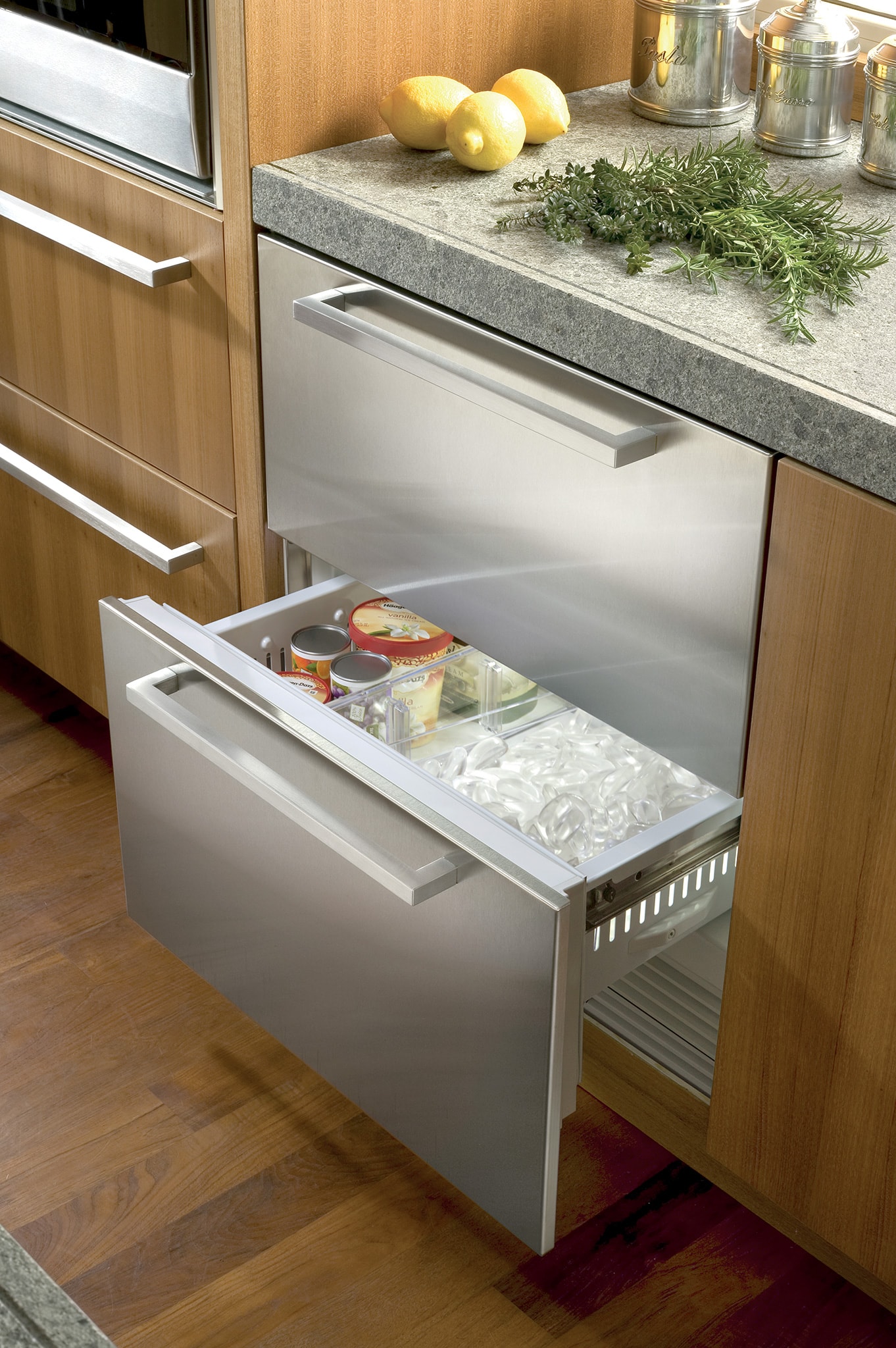 30" Designer Freezer Drawers with Ice Maker Panel Ready ID30FI