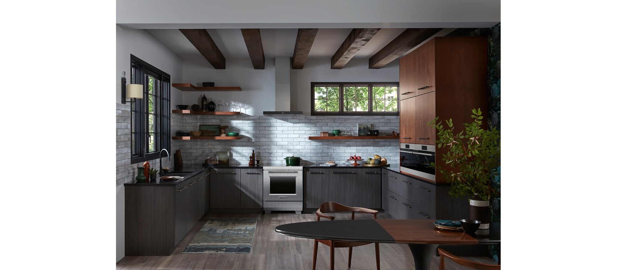 induction range with steam oven