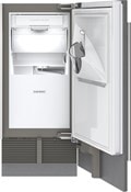 Interior view of the Sub-Zero 15" Indoor-Outdoor Clear Ice Maker with Pump (DEU1550IP)