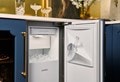 Create flawlessly clear ice cubes with the Sub-Zero 15" Indoor-Outdoor Clear Ice Maker and experience the pinnacle of ice making technology.