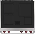 Top down view of the rangetop on the Wolf 36" Professional Induction Range - IR30451/S/P.