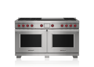 60" Dual Fuel Range - 6 Burners and Infrared Dual Griddle