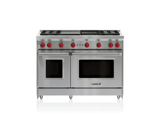 48" Gas Range - 4 Burners, Infrared Charbroiler and Infrared Griddle