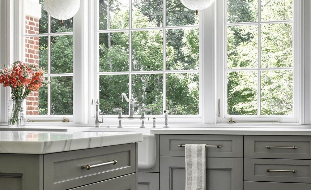 Expansive kitchen window in A Room With a View by Heidi Piron.