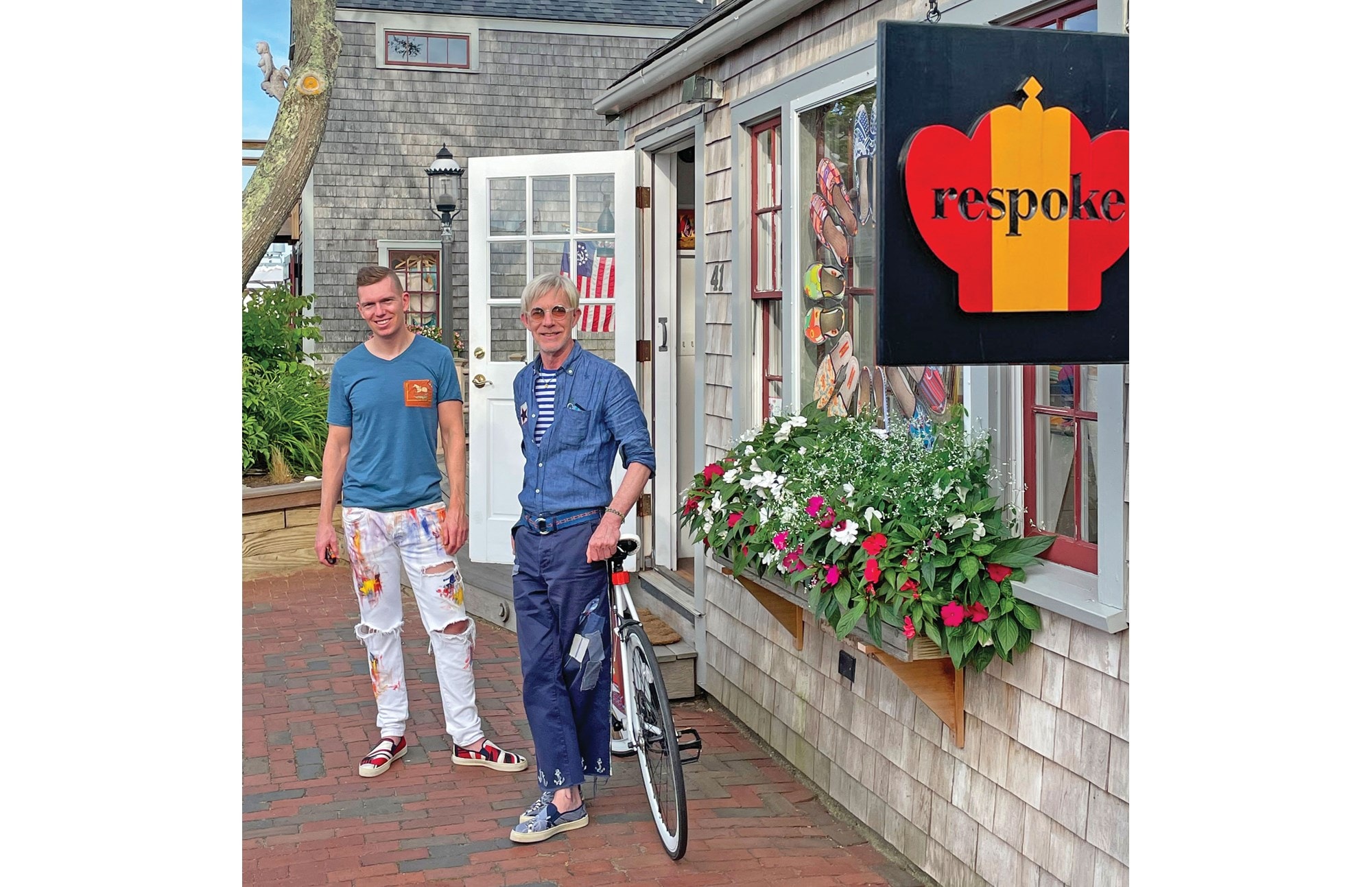 Michael Tonello and his husband, Juan Canal upcycle luxury scarves into distinctive and in-demand shoes.