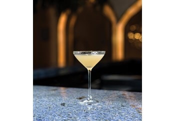 The Golden Hour Margarita recipe includes honey syrup and Clase Azul Tequila Gold.