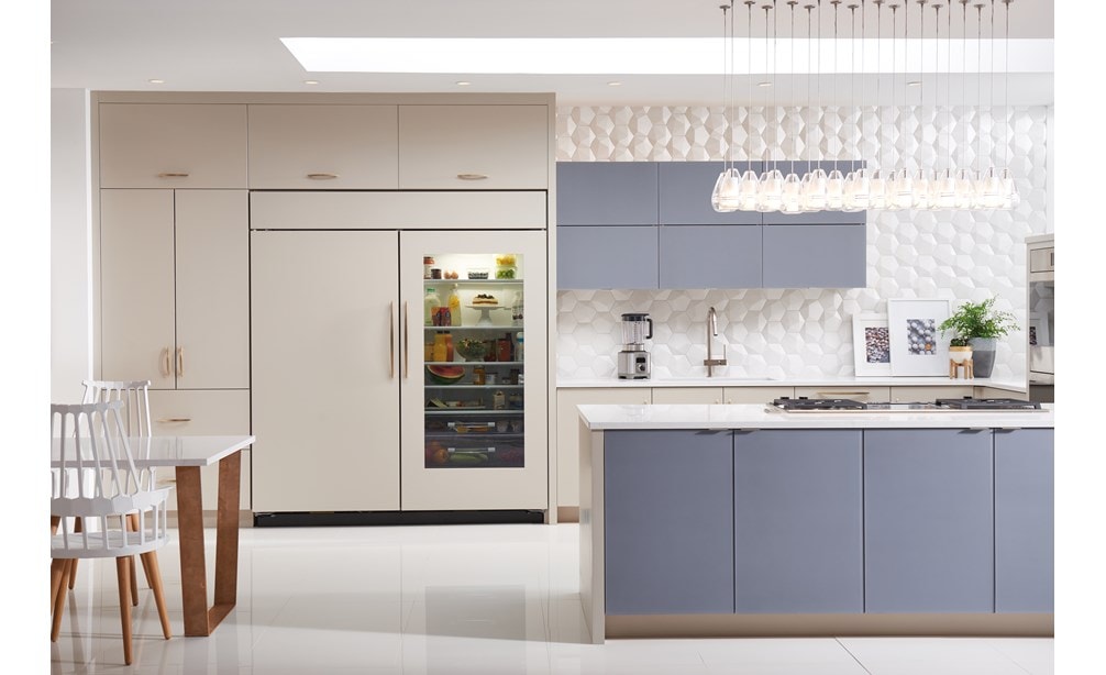 Sub-Zero 36" Classic Freezer Panel Ready (BI-36F/O) paired with Sub-Zero 36" Classic Glass Door Refrigerator Panel Ready (BI-36RG/O)