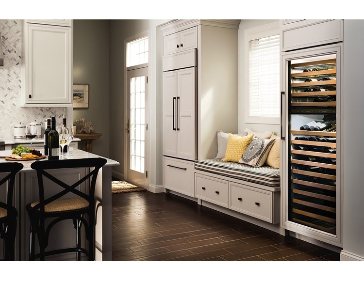 Sub-Zero 42" Classic French Door Refrigerator Freezer (BI-42UFD/O) featuring door panels designed to blend with surrounding cabinetry.