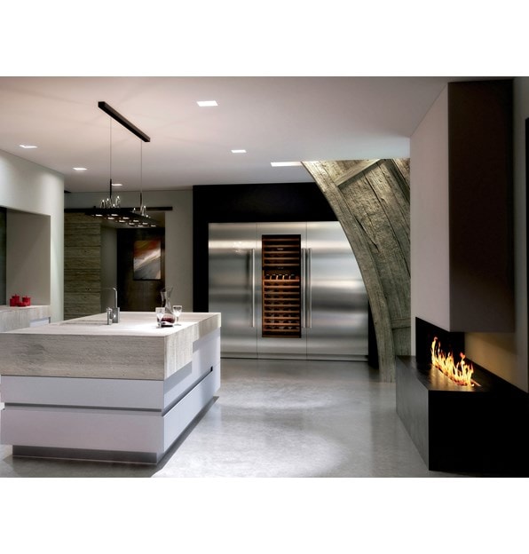 Sub-Zero 36" Designer Column Refrigerator with Internal Dispenser - Panel Ready (IC-36RID) with 30" Designer Wine Storage (IW-30)