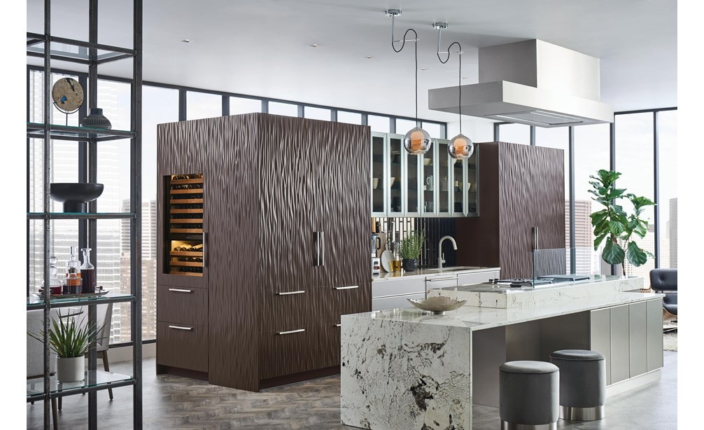 30" Designer Over-and-Under Refrigerator/Freezer with Ice Maker and Internal Dispenser - Panel Ready