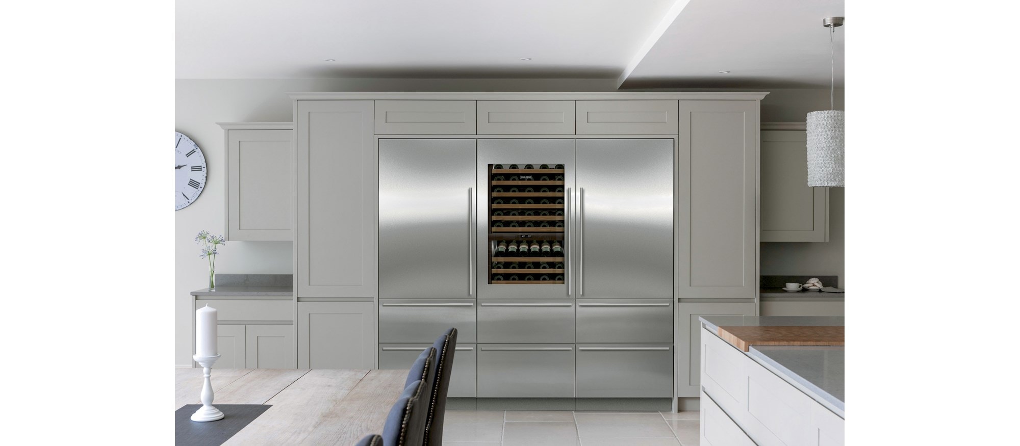 Sub-Zero 30 Inch Combo with Ice Maker and Internal Dispenser (DET3050CIID)