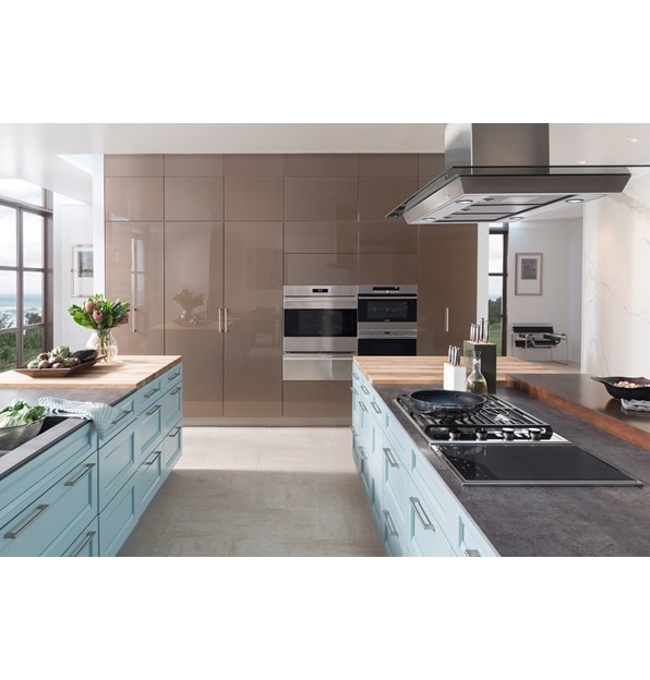 Sub-Zero 24" Designer Column Freezer with Ice Maker - Panel Ready (IC-24FI) and Wolf 24" E Series Transitional Convection Steam Oven (CSO24TE/S/TH)