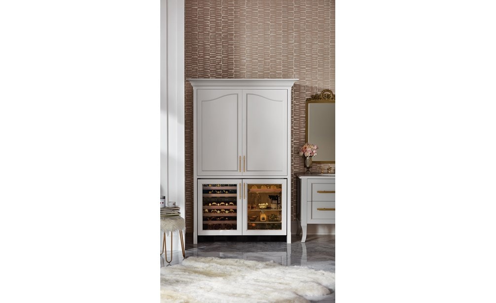 Sub-Zero 24" Undercounter Wine - Panel Ready (UW-24/O) paired with 24" Undercounter Beverage Center - Panel Ready (UC-24BG/O)