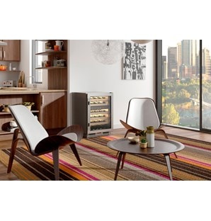 The Sub-Zero 24" Freestanding Undercounter Wine (UW-24FS/S) adds elegance to any room with a clean contemporary look and feel.