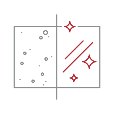 Black ceramic glass surface