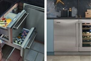 Stunning Beverage Center With Drawers image