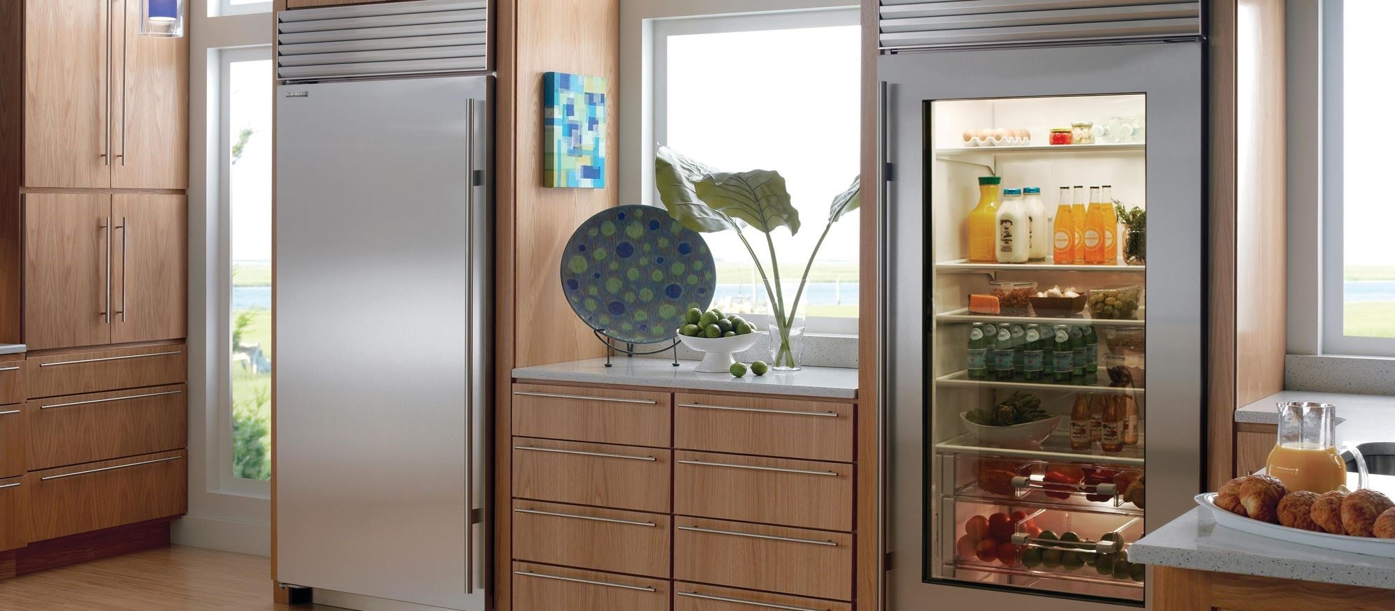 Sub-Zero 36&quot; Classic Glass Door Refrigerator (BI-36RG/S) - Formerly Built-In