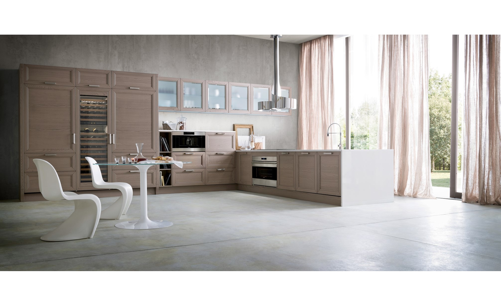 Sub-Zero 36" Classic Over and Under Refrigerator Freezer (BI-36U/O) with Wolf 30" E Series Transitional Classic Single Oven (SO30TE/S/TH)