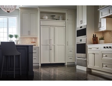 Built in side store by side refrigerator
