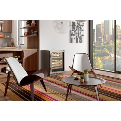 The Sub-Zero 24" Freestanding Undercounter Wine (UW-24FS/S) adds elegance to any room with a clean contemporary look and feel.