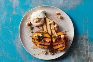 Grilled Peaches and Pound Cake recipe using the Wolf Dual Fuel Range