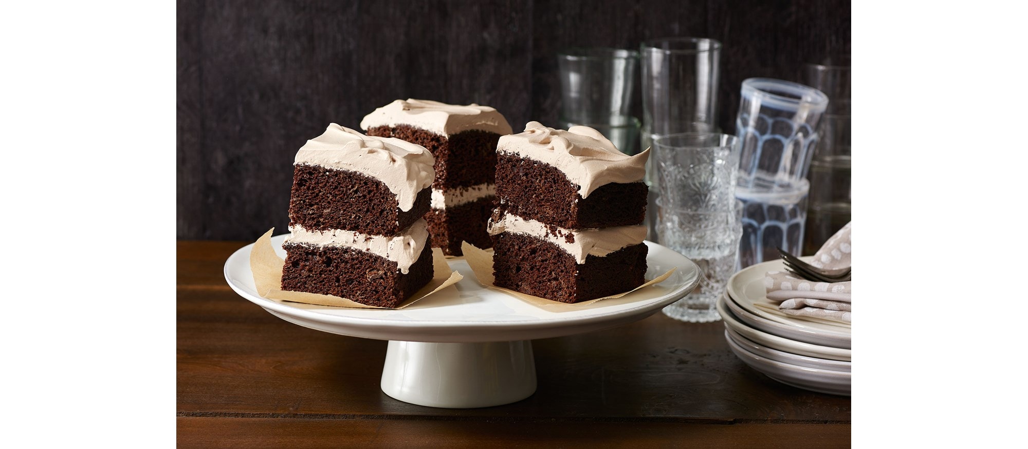 Chocolate Cake with Cocoa Buttercream Frosting