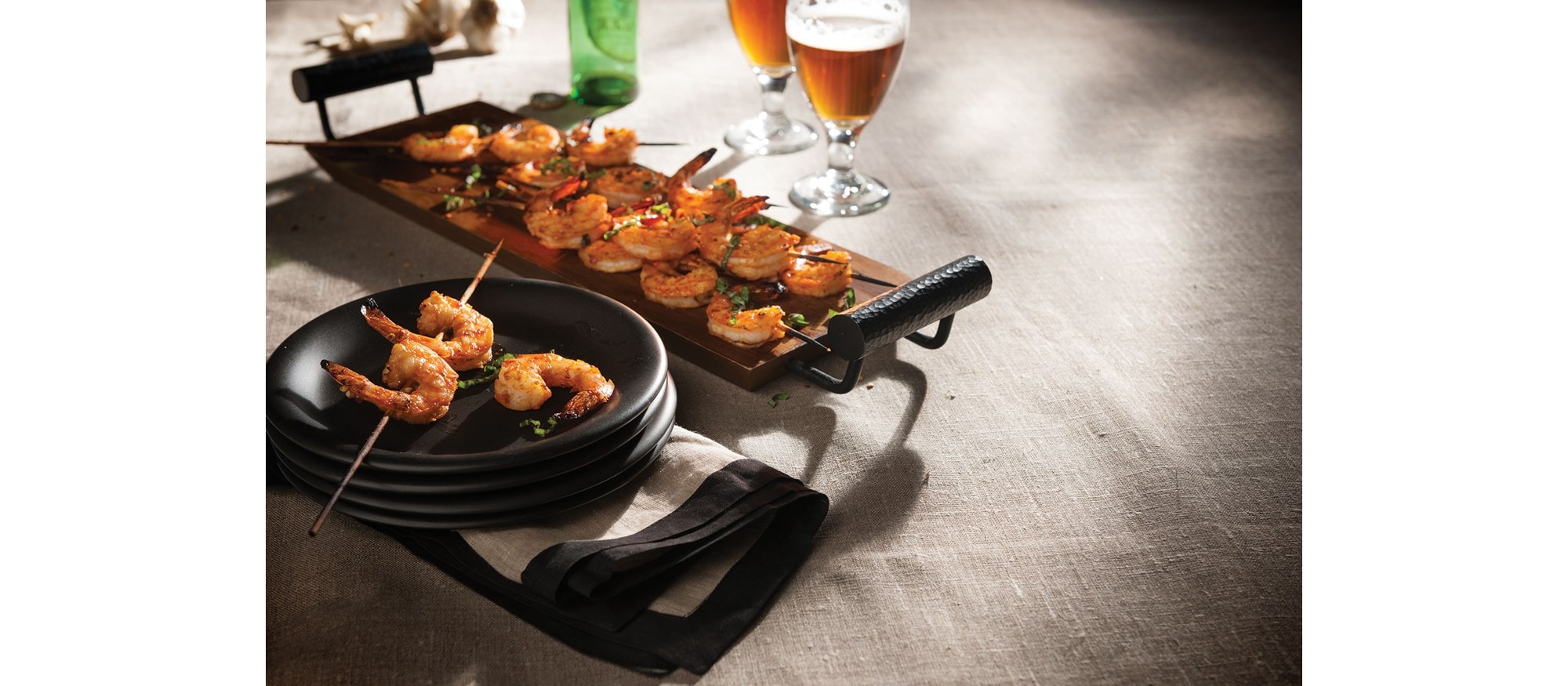 Tomato Basil Shrimp Skewers