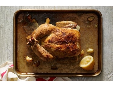 Roast Chicken with Garlic and Lemon Pan Gravy