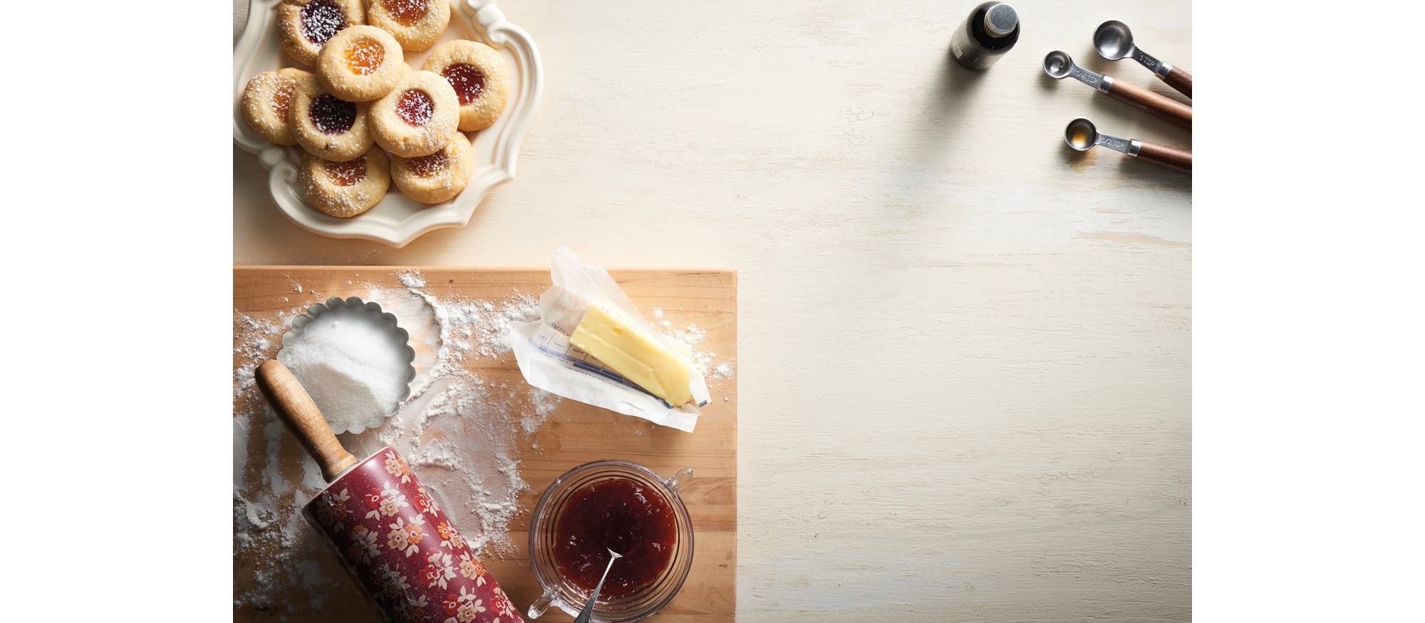 Jam thumbprint cookies recipe from Sub-Zero, Wolf, and Cove