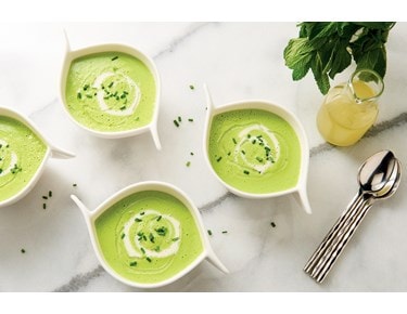Spring Pea Soup with Mint Oil