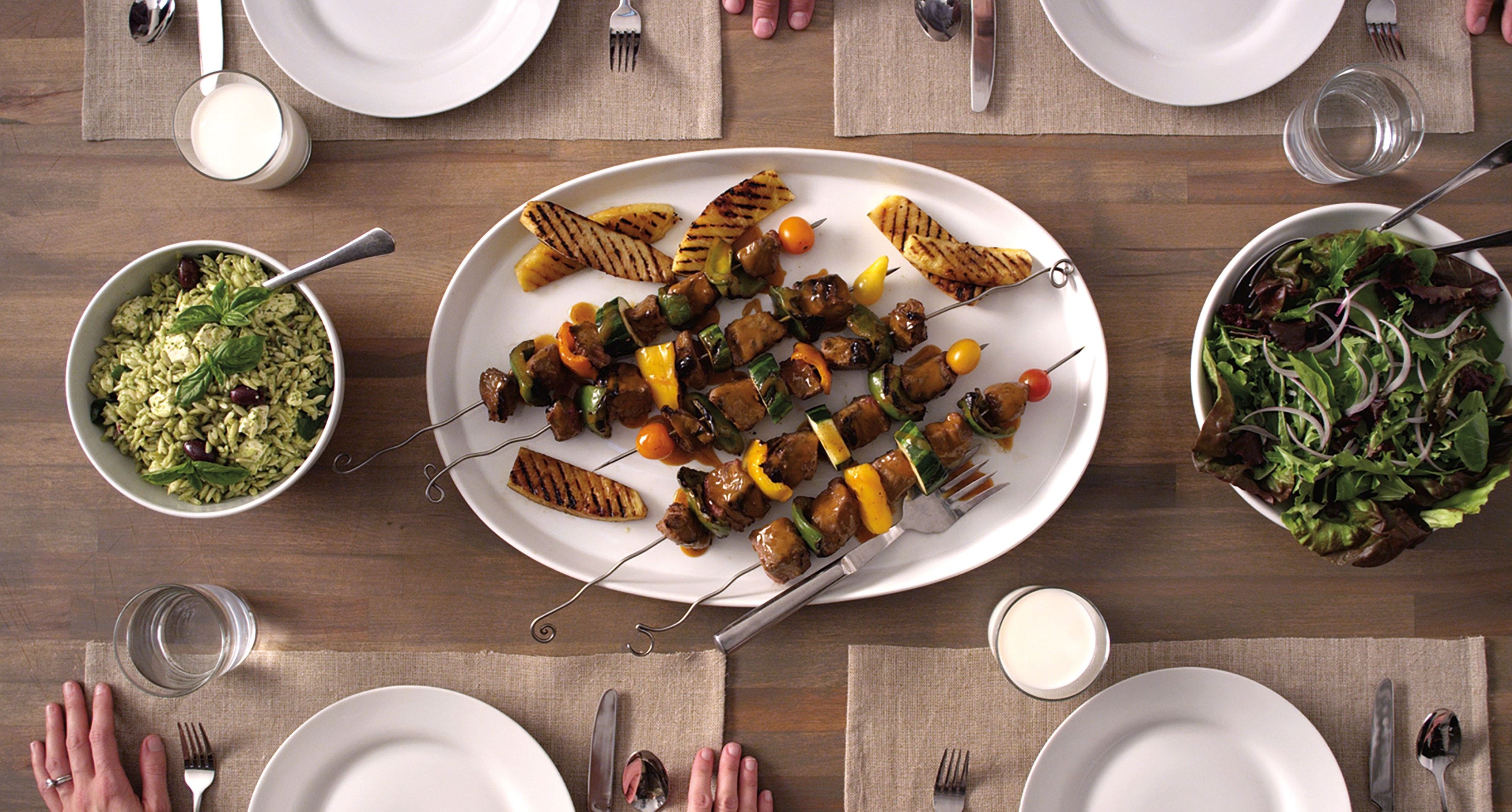 BeefKabobsandOrzoPastaSalad