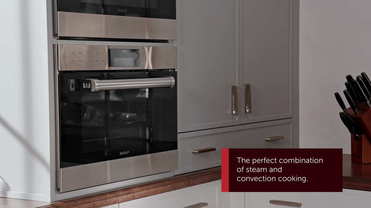 Wolf Convection Steam Oven touch controls - Convection Steam Mode - Ribs